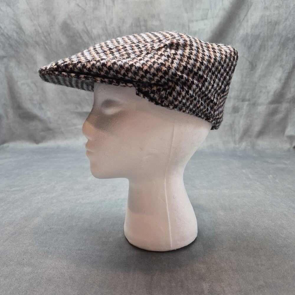 Totes Vintage Houndstooth Newsboy Cabbie Peaky Blinders Cap Hat USA Size S